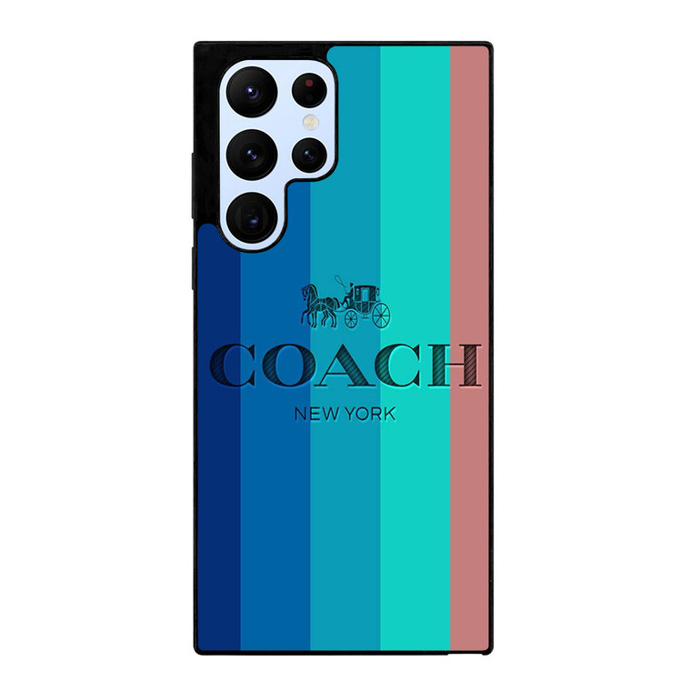 COACH NEW YORK STRIPES Samsung Galaxy S22 Ultra Case Cover
