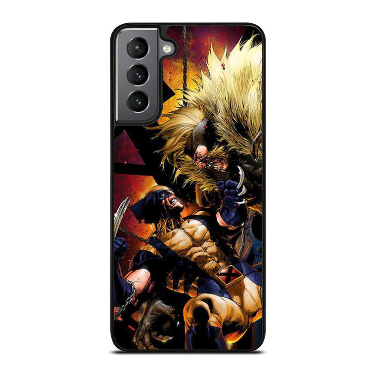 WOLVERINE VS SABRETOOTH Samsung Galaxy S21 Plus Case Cover