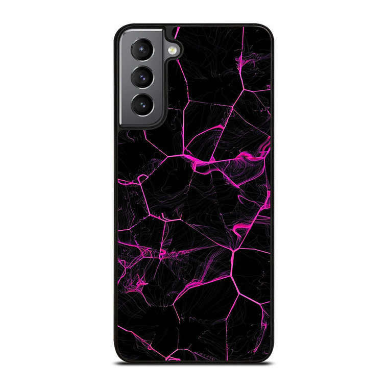 VIOLET ABSTRACT SMOKED GRID Samsung Galaxy S21 Plus Case Cover