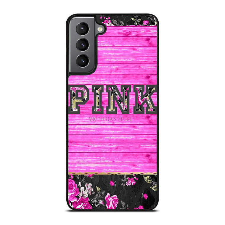 VICTORIA'S SECRET PINK FLORAL Samsung Galaxy S21 Plus Case Cover