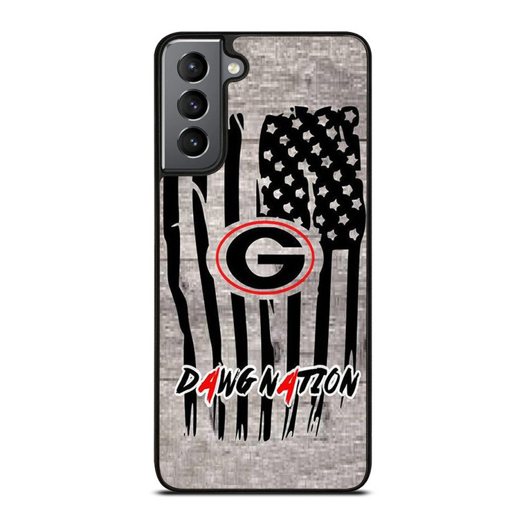 UNIVERSITY OF GEORGIA BULLDOGSWOODEN LOGO Samsung Galaxy S21 Plus Case Cover