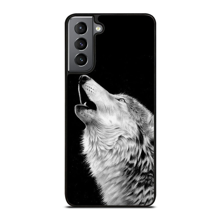 ROAR WHITE WOLF Samsung Galaxy S21 Plus Case Cover