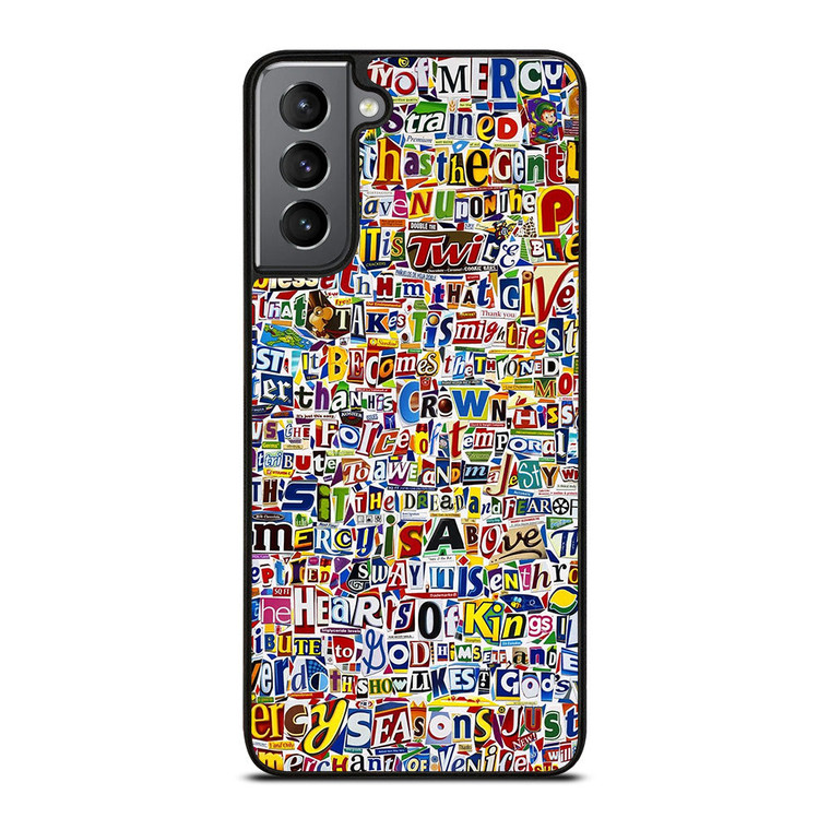 RETRO ALPHABET COLLAGE Samsung Galaxy S21 Plus Case Cover