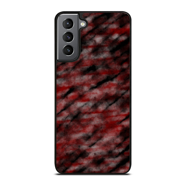 RED BLACK TIE DYE PATTERN Samsung Galaxy S21 Plus Case Cover