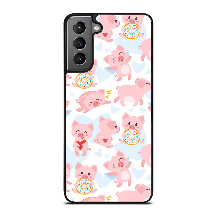 PINK BABY PIGS PATTERN Samsung Galaxy S21 Plus Case Cover