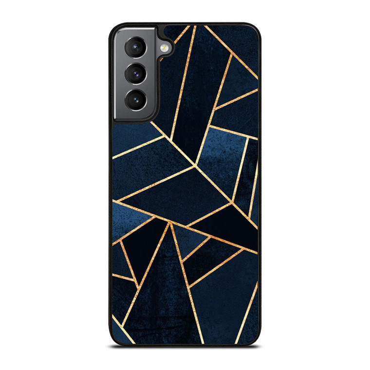 NAVY STONE CERAMIC ABSTRACT Samsung Galaxy S21 Plus Case Cover