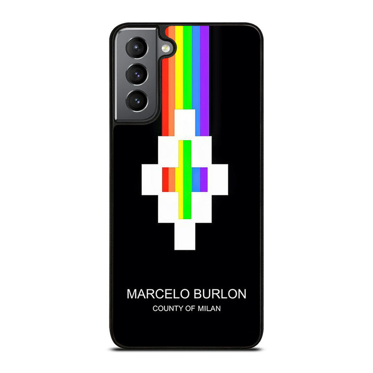 MARCELO BURLON MILAN RAINBOW LOGO Samsung Galaxy S21 Plus Case Cover