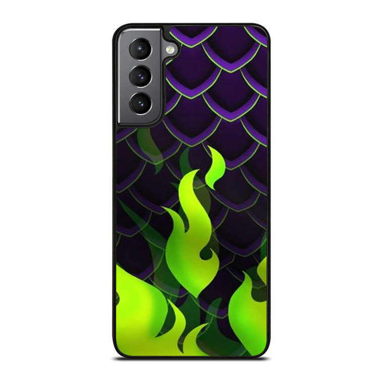 MALEFICENT GREEN FLAMES PATTERN Samsung Galaxy S21 Plus Case Cover