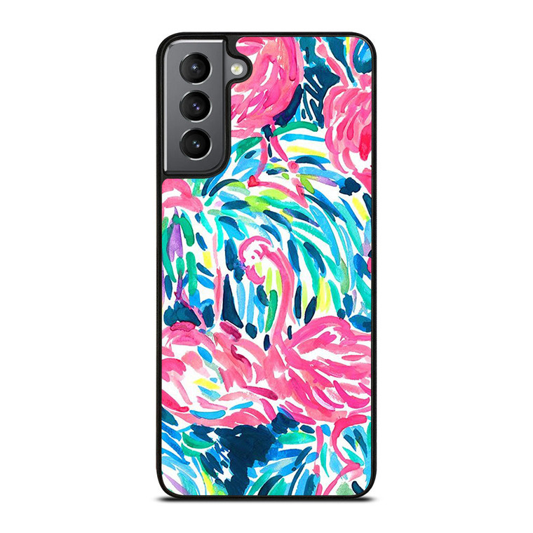 LILLY PULITZER FLAMINGO Samsung Galaxy S21 Plus Case Cover