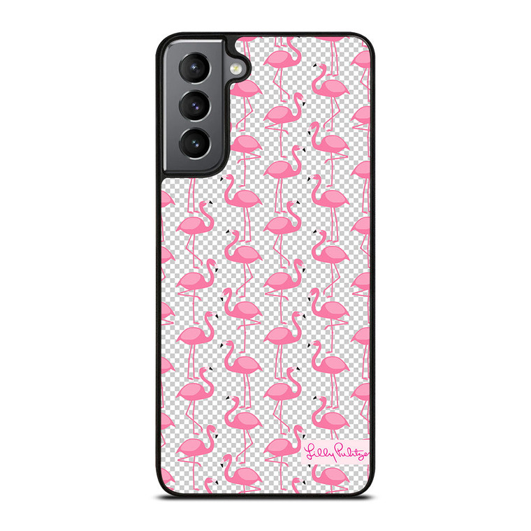 LILLY PULITZER FLAMINGO PATTERN Samsung Galaxy S21 Plus Case Cover