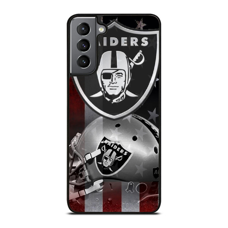 LAS VEGAS RAIDERS HELMET USA FLAG Samsung Galaxy S21 Plus Case Cover