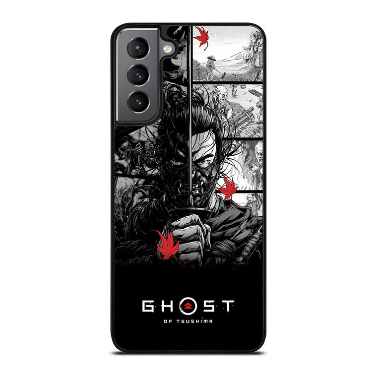 GHOST OF TSUSHIMA LOGO BLACK WHITE Samsung Galaxy S21 Plus Case Cover