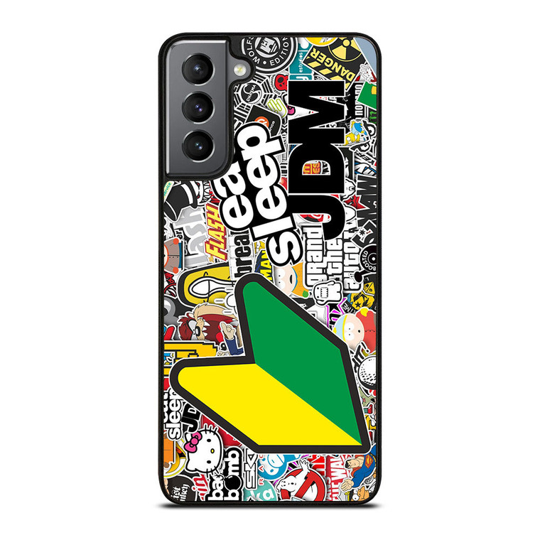 EAT SLEEP JDM STICKER BOMB Samsung Galaxy S21 Plus Case Cover