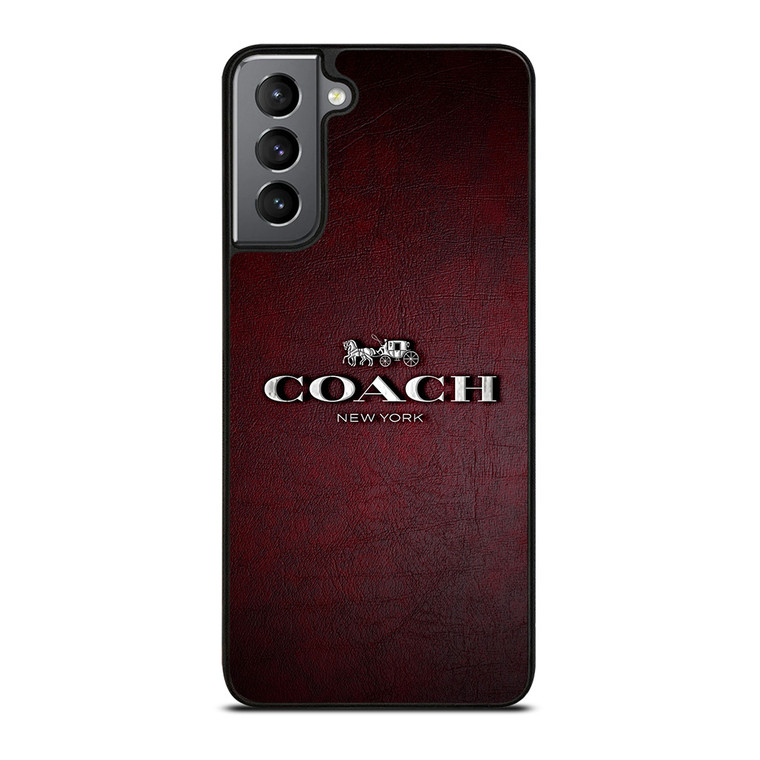 COACH NEW YORK LOGO LEATHER Samsung Galaxy S21 Plus Case Cover COACH NEW YORK LOGO LEATHER Samsung Galaxy S21 Plus Case Cover