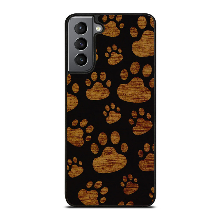 CAT FOOTPRINTS PATTERN Samsung Galaxy S21 Plus Case Cover