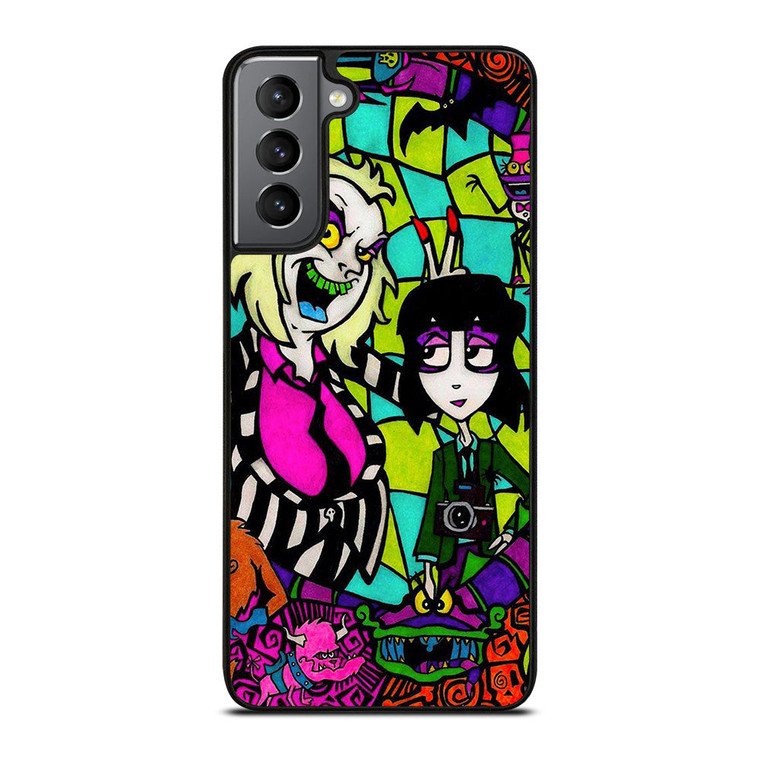 BEETLEJUICE TIM BURTON CARTOON  GLASS Samsung Galaxy S21 Plus Case Cover