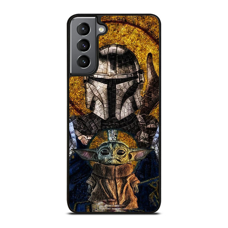 BABY YODA AND THE MANDALORIAN MOSAIC Samsung Galaxy S21 Plus Case Cover