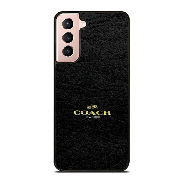 COACH LOGO TEXTURE BLACK Samsung Galaxy S21 Case Cover