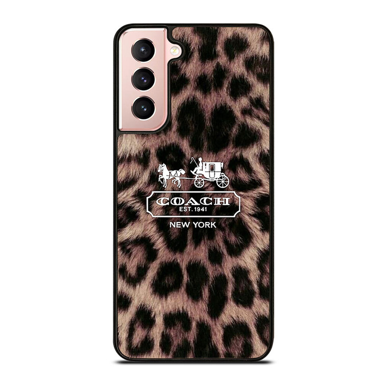 COACH NEW YORK LEOPARD Samsung Galaxy S21 Case Cover