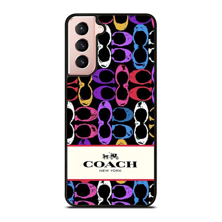 COACH NEW YORK PATTERN COLOR Samsung Galaxy S21 Case Cover