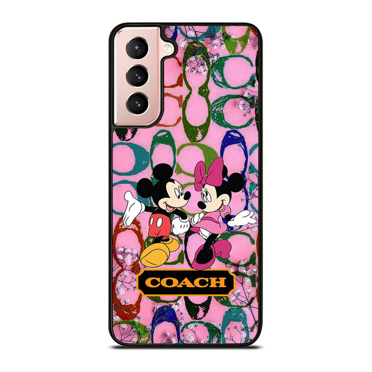 COACH PINK MICKEY MINNIE Samsung Galaxy S21 Case Cover