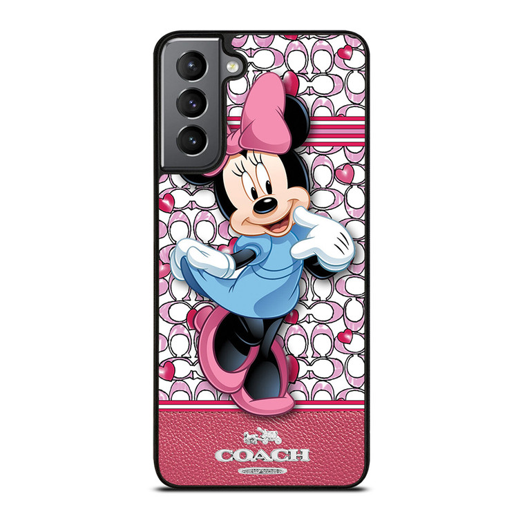 COACH MINNIE MOUSE PINK PATTERN Samsung Galaxy S21 Plus Case Cover