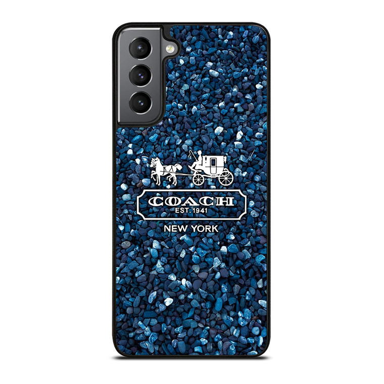 COACH NEW YORK BLUE STONE Samsung Galaxy S21 Plus Case Cover