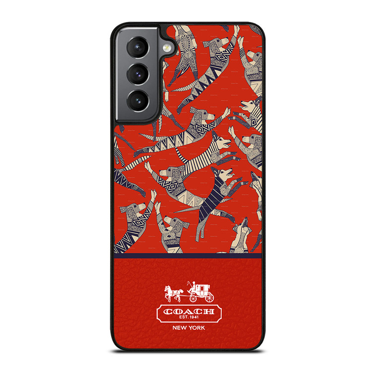 COACH NEW YORK DOG PARTY Samsung Galaxy S21 Plus Case Cover