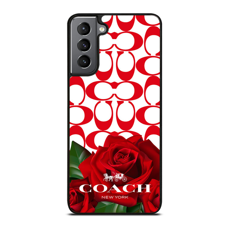 COACH NEW YORK FLOWER 4 Samsung Galaxy S21 Plus Case Cover