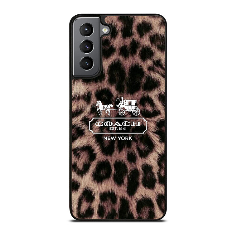 COACH NEW YORK LEOPARD Samsung Galaxy S21 Plus Case Cover