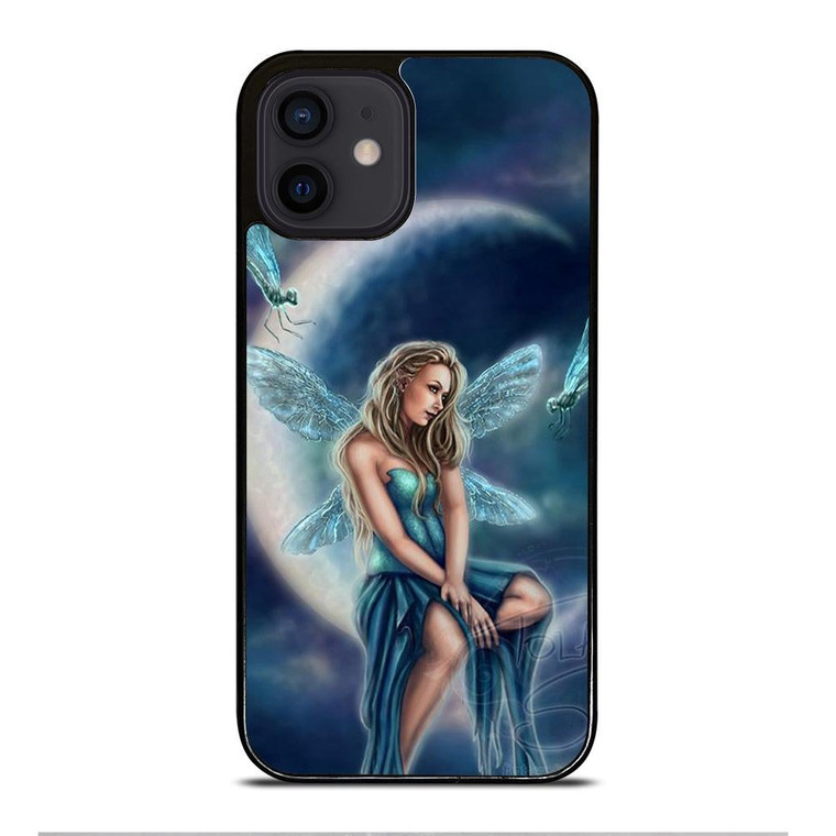 MOON DRAGONFLY FAIRY ART iPhone 12 Mini Case Cover