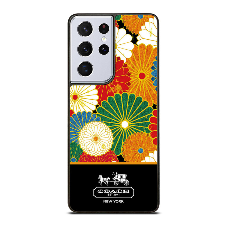 COACH NEW YORK COLORFUL FLORAL LOGO Samsung Galaxy S20 Ultra Case Cover