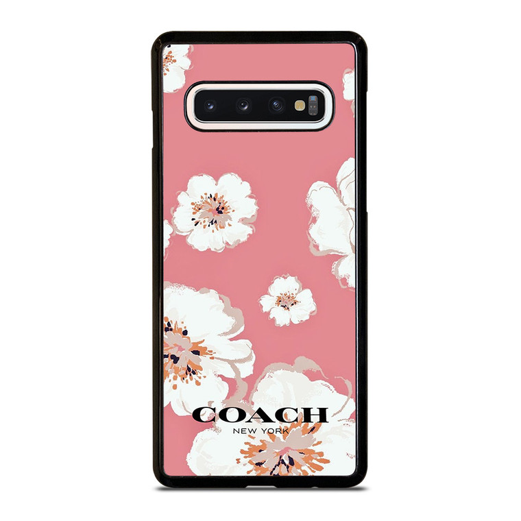 COACH NEW YORK PINK FLOWER Samsung Galaxy S10 Case Cover
