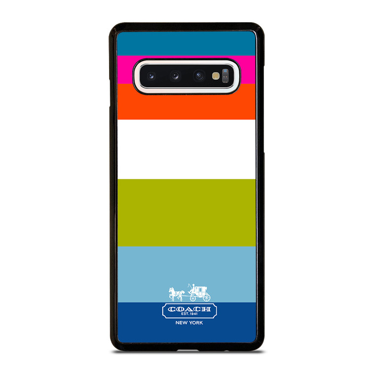 COACH NEW YORK STRIPE Samsung Galaxy S10 Case Cover