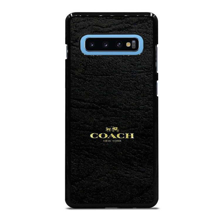 COACH LOGO TEXTURE BLACK Samsung Galaxy S10 Plus Case Cover