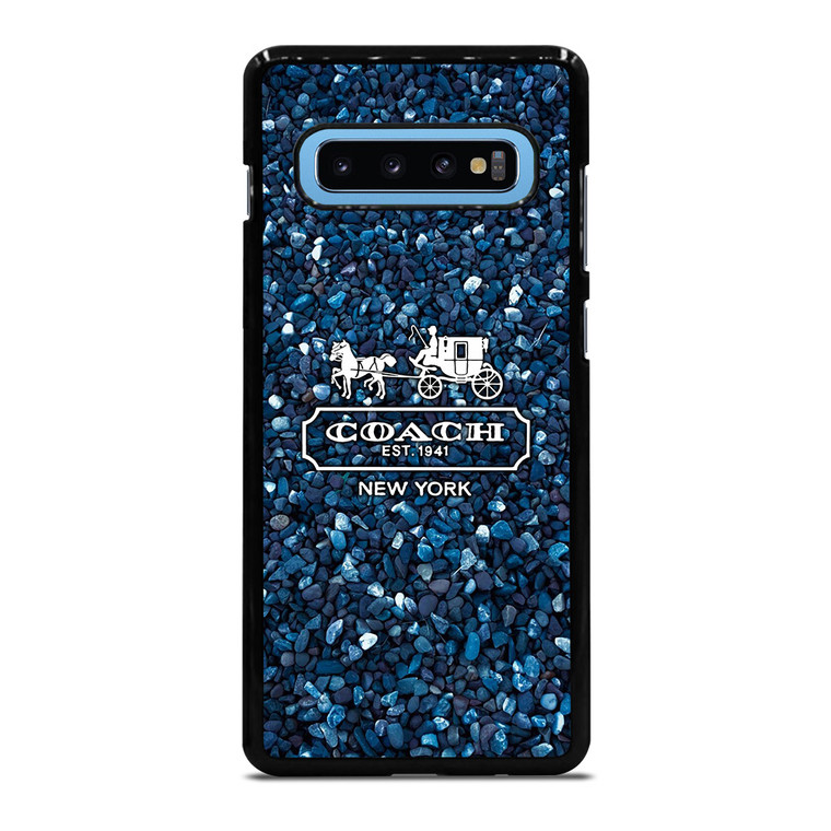 COACH NEW YORK BLUE STONE Samsung Galaxy S10 Plus Case Cover