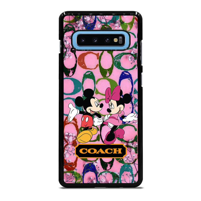 COACH PINK FLOWER MICKEY MINNIE Samsung Galaxy S10 Plus Case Cover