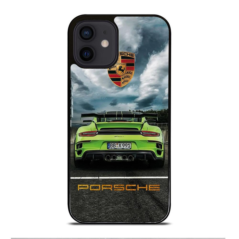 PORSCHE LOGO GREEN CAR iPhone 12 Mini Case Cover
