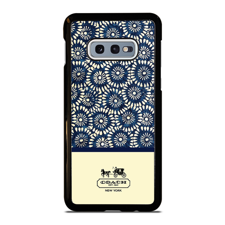 COACH NEW YORK BLUE FLORAL BATIK Samsung Galaxy S10e Case Cover