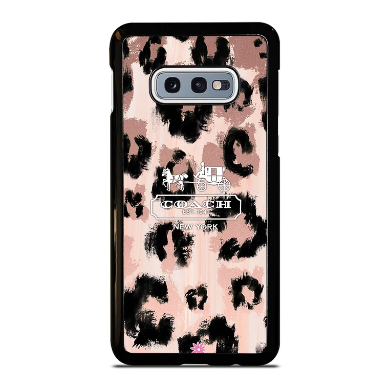 COACH NEW YORK LEOPARD SKIN Samsung Galaxy S10e Case Cover