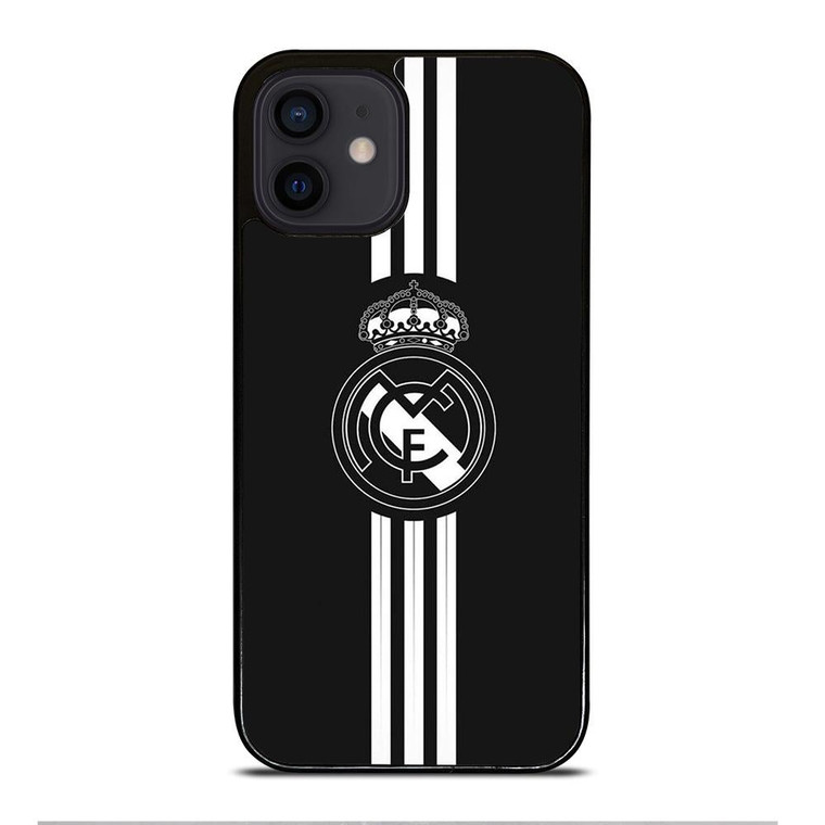 REAL MADRID FC BLACK LOGO iPhone 12 Mini Case Cover