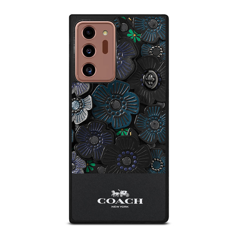 COACH NEW YORK BLACK TEA ROSE Samsung Galaxy Note 20 Ultra Case Cover
