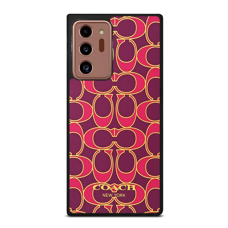 COACH NEW YORK PINK GOLD Samsung Galaxy Note 20 Ultra Case Cover