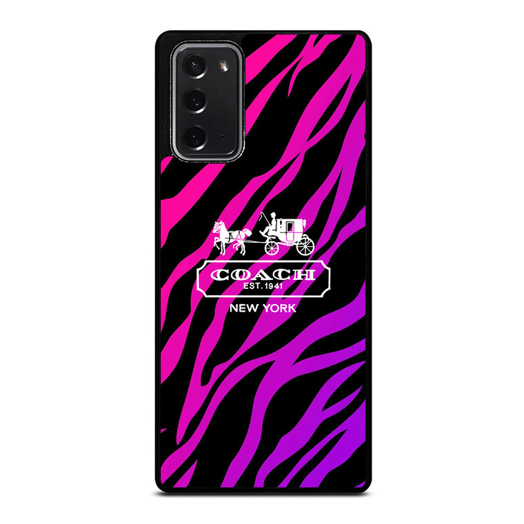 COACH NEW YORK BLACK VIOLET Samsung Galaxy Note 20 Case Cover