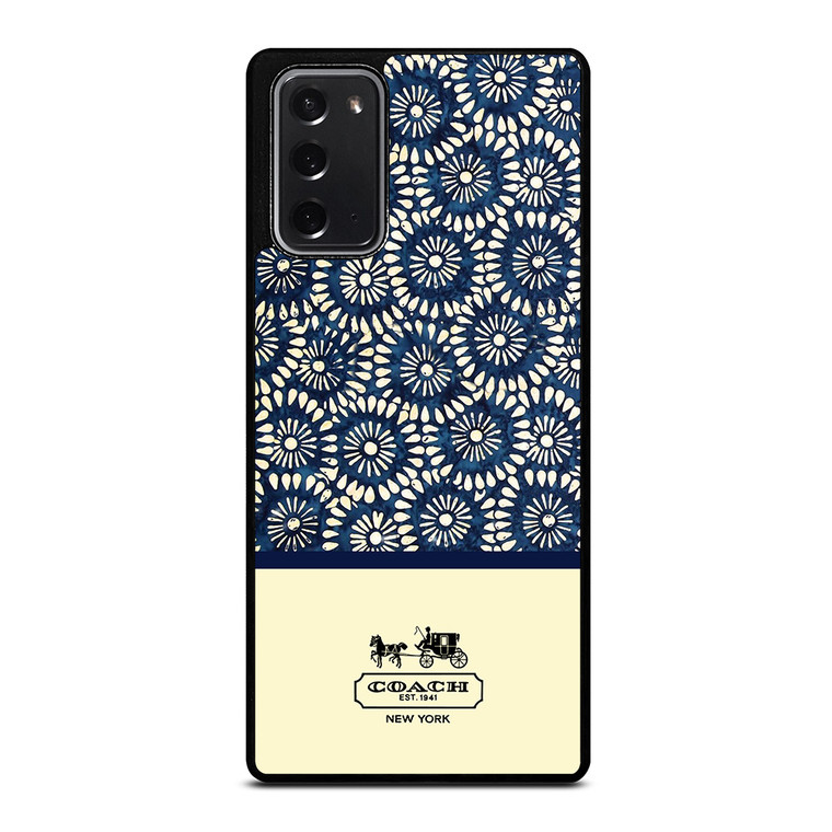 COACH NEW YORK BLUE FLORAL BATIK Samsung Galaxy Note 20 Case Cover