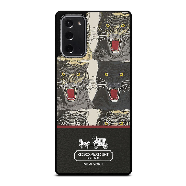 COACH NEW YORK TIGER FACE PATTERN Samsung Galaxy Note 20 Case Cover