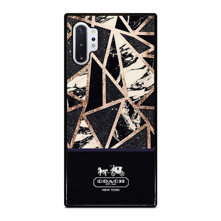 COACH NEW YORK GOLD BLACK TEXTURE Samsung Galaxy Note 10 Plus Case Cover COACH NEW YORK GOLD BLACK TEXTURE Samsung Galaxy Note 10 Plus Case Cover