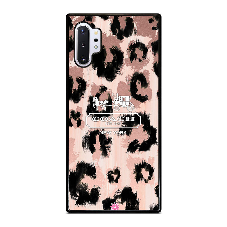 COACH NEW YORK LEOPARD SKIN Samsung Galaxy Note 10 Plus Case Cover