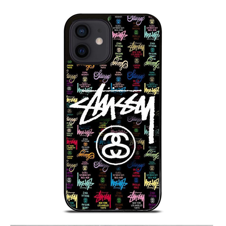 STUSSY COLLAGE LOGO iPhone 12 Mini Case Cover