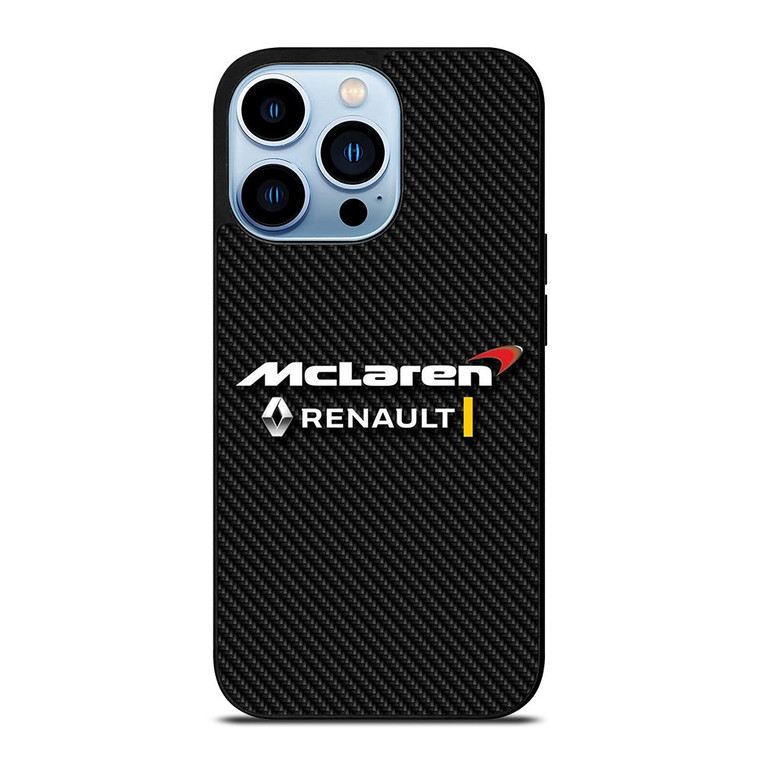 MCLAREN RENAULT LOGO CARBON. iPhone 13 Pro Max Case Cover